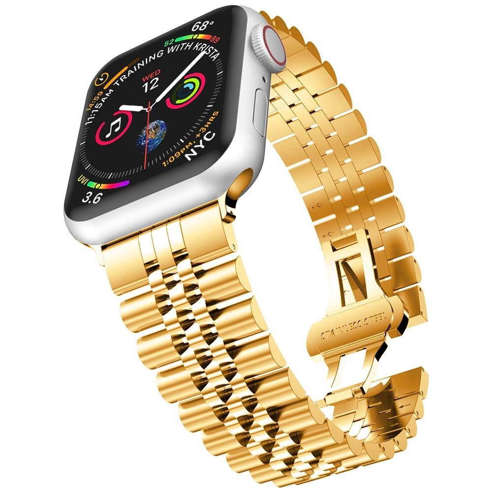 Stainless Steel Bracelet Apple Watch 45mm Series 9 guld