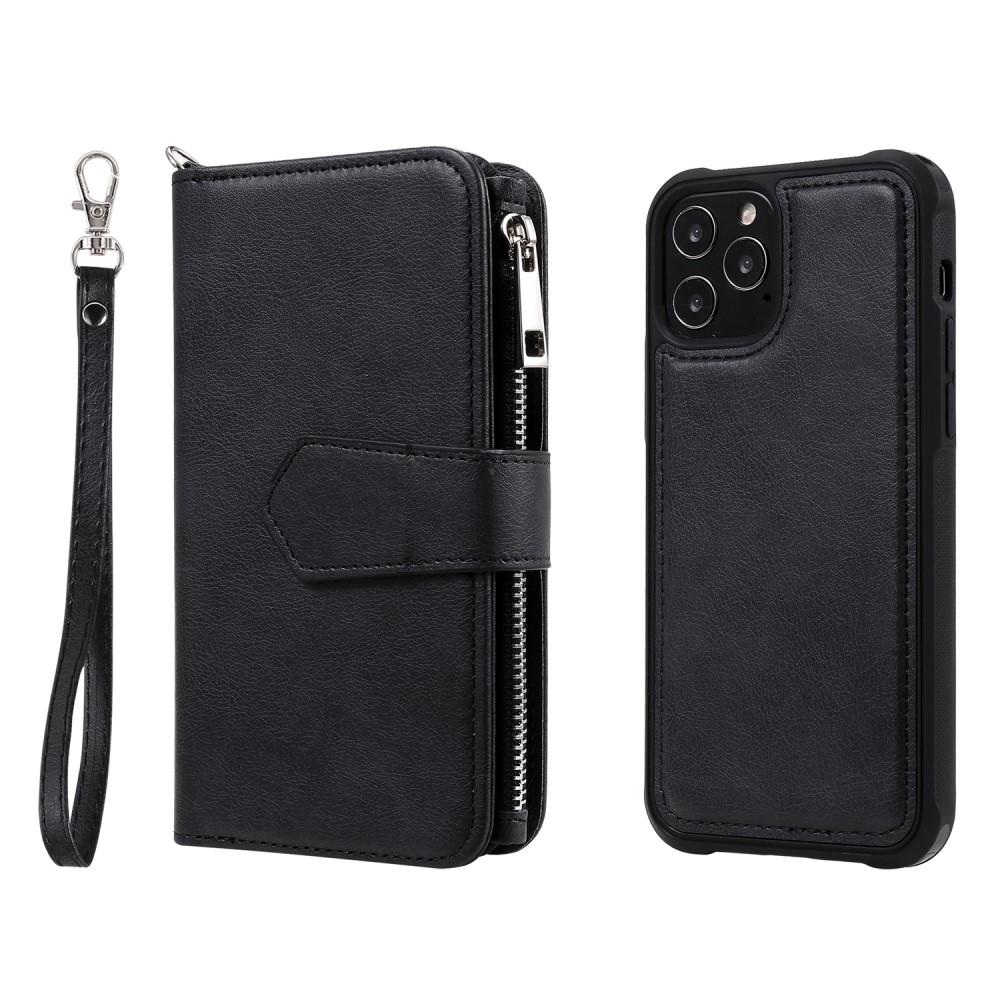 Zipper Magnet Wallet iPhone 12/12 Pro svart