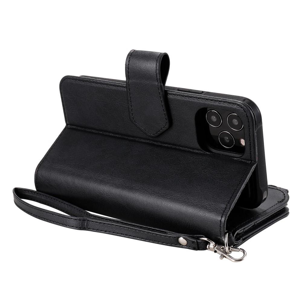 Zipper Magnet Wallet iPhone 12/12 Pro svart