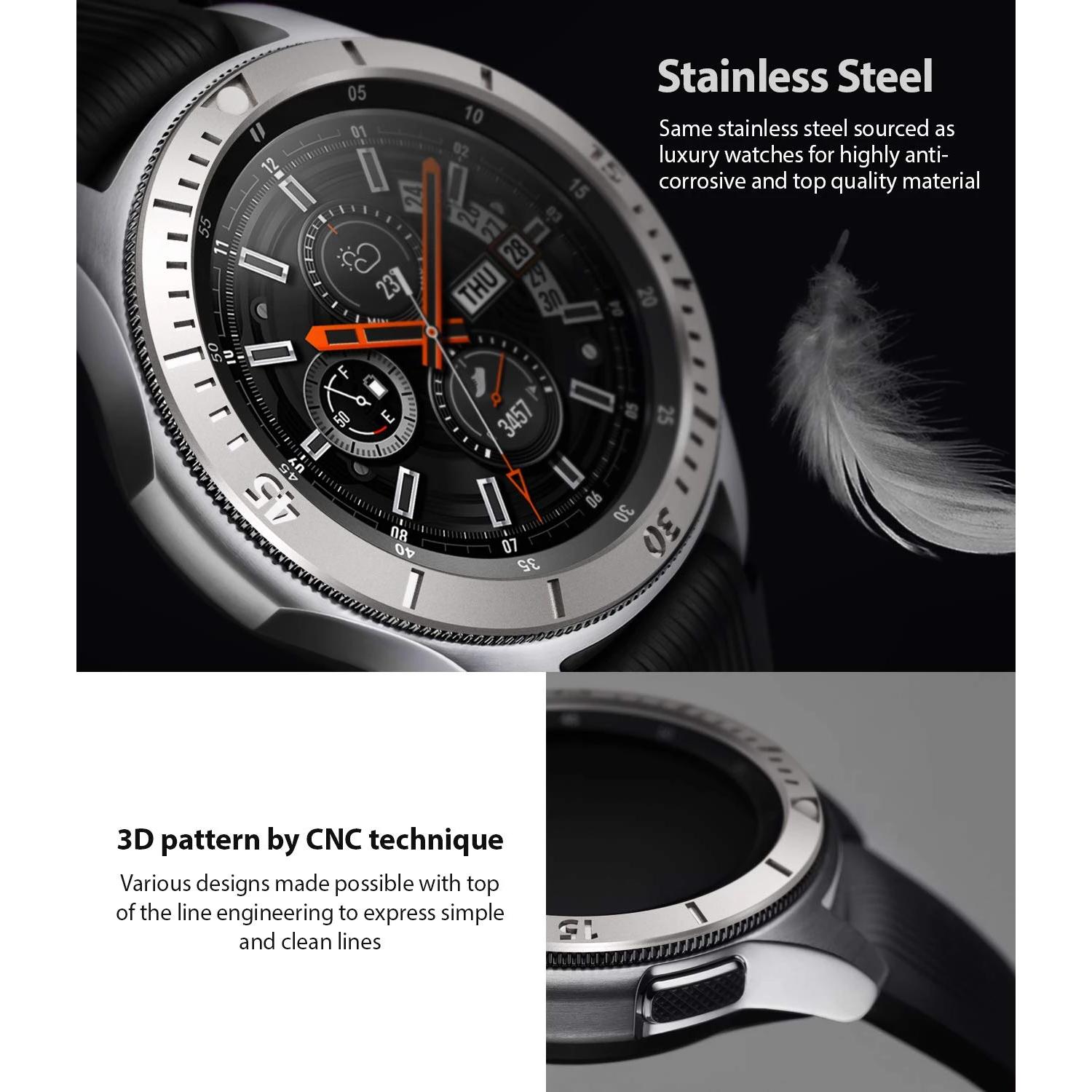 Bezel Styling Galaxy Watch 46mm/Gear S3 Silver