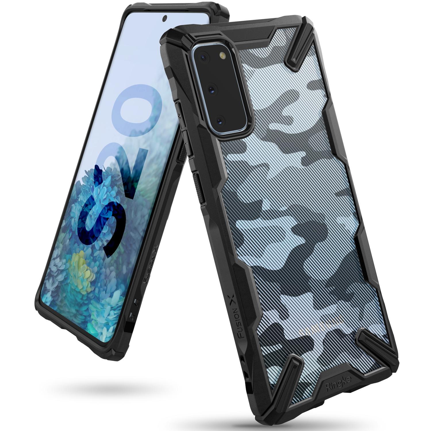 Fusion X Design Case Galaxy S20 Camo Black