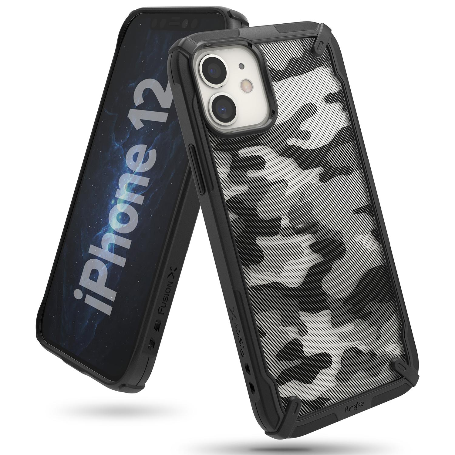 Fusion X Design Case iPhone 12/12 Pro Camo Black