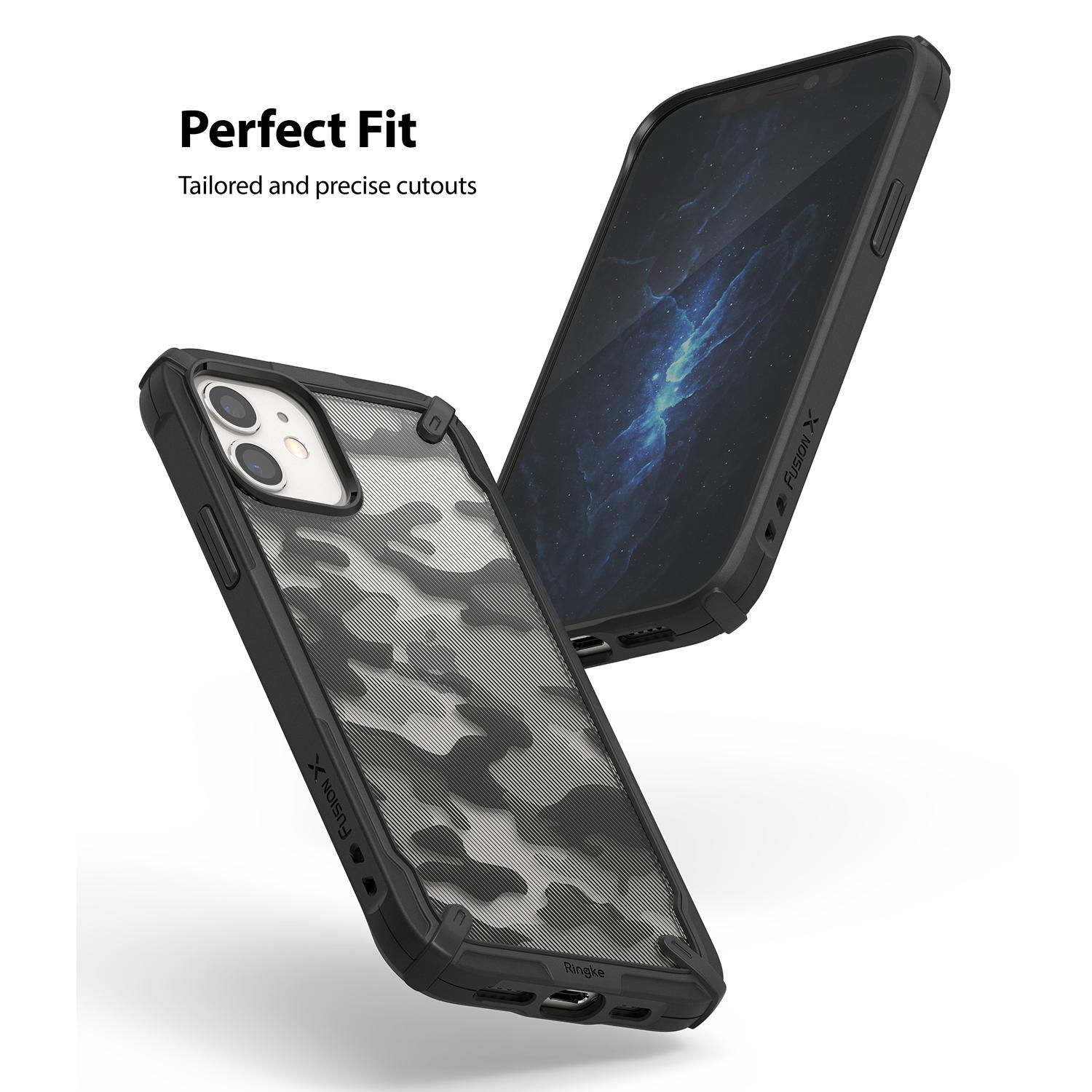 Fusion X Design Case iPhone 12/12 Pro Camo Black