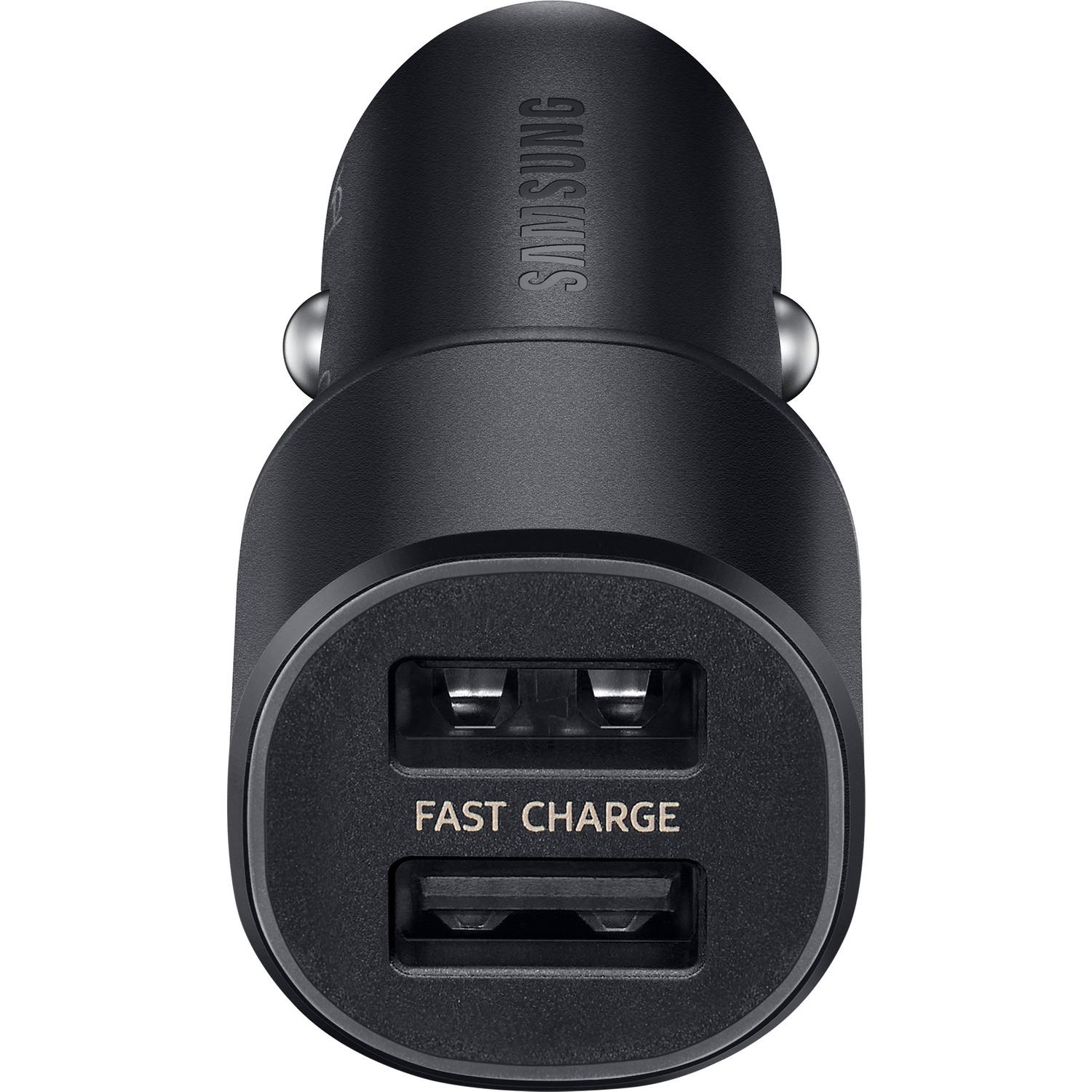 Dual Car Fast Charger 15W USB-C svart