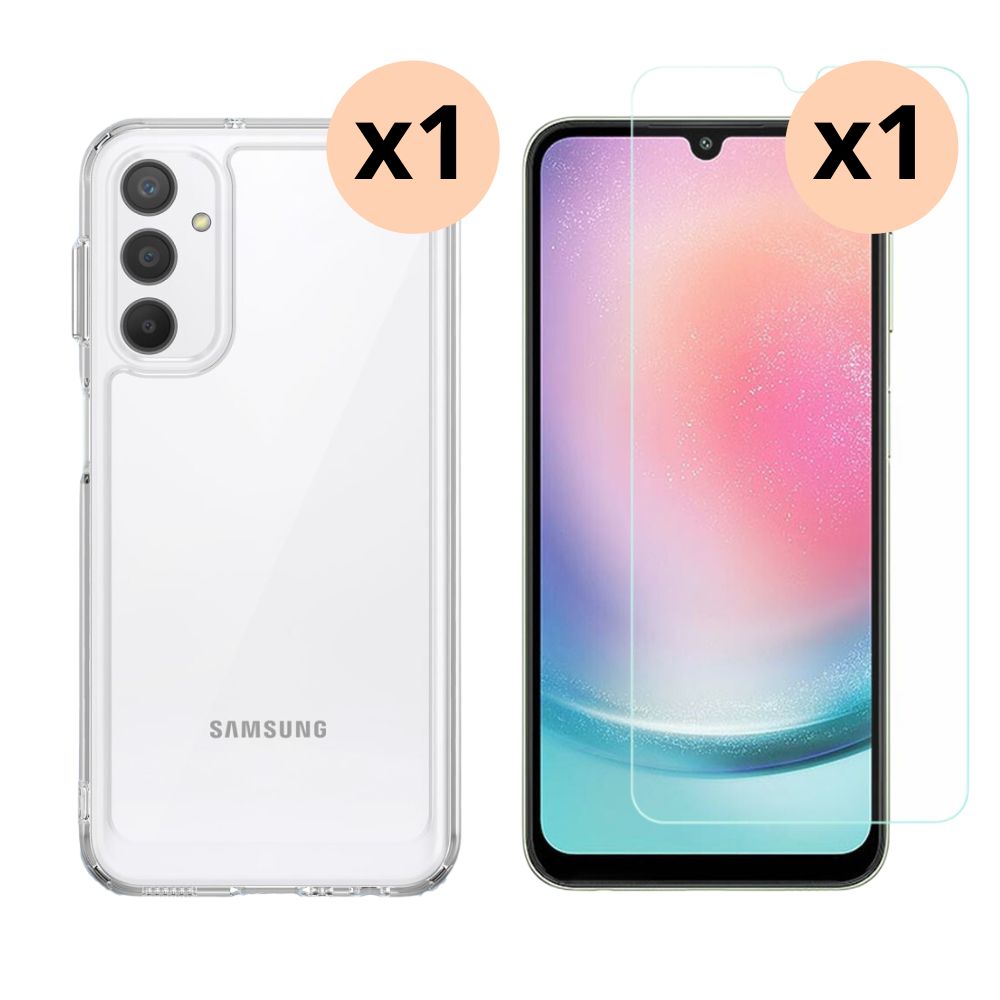 Samsung Galaxy A24 Kit med Skal och Skärmskydd