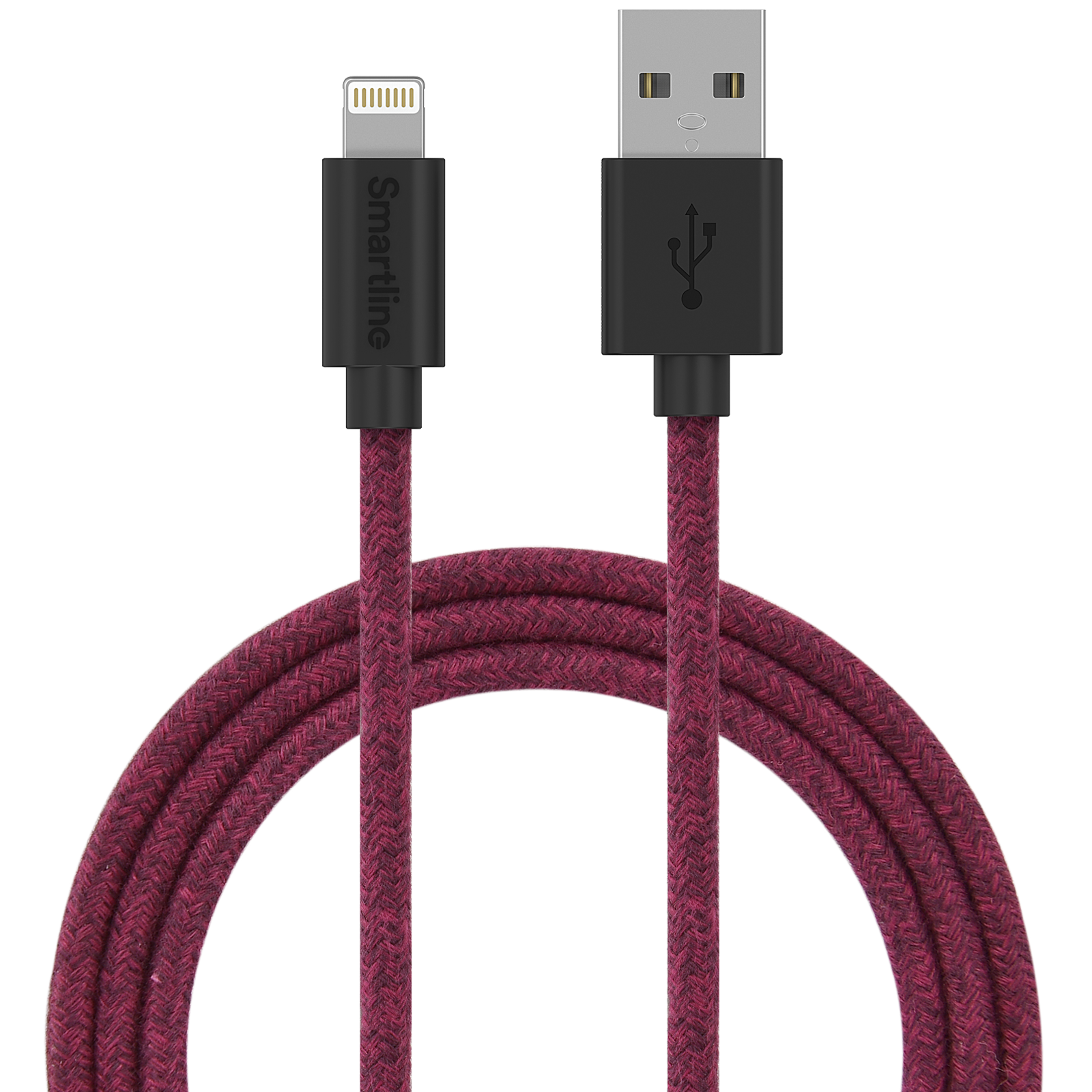 Fuzzy USB-kabel Lightning 2m Lila