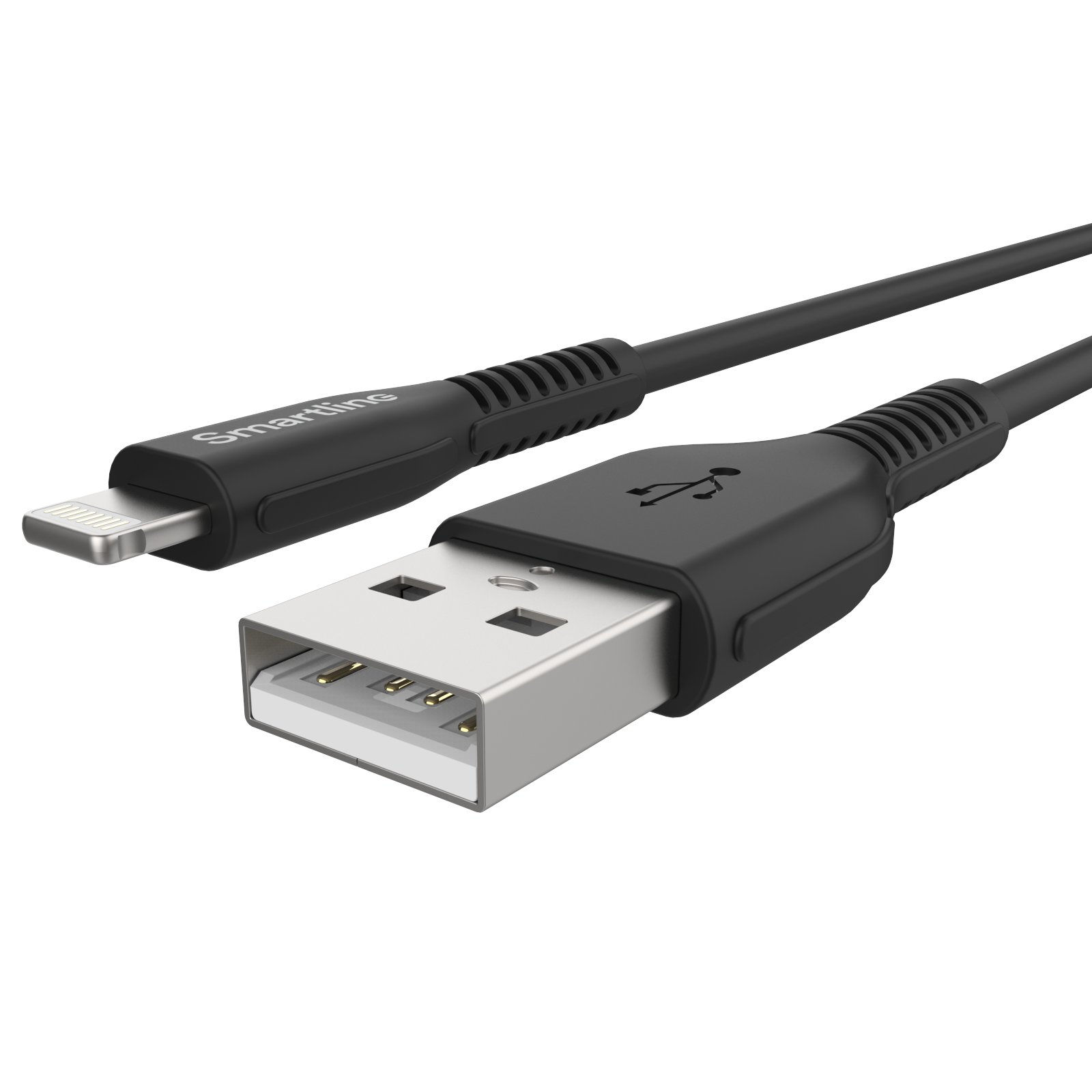 Strong USB-kabel Lightning 2m Svart