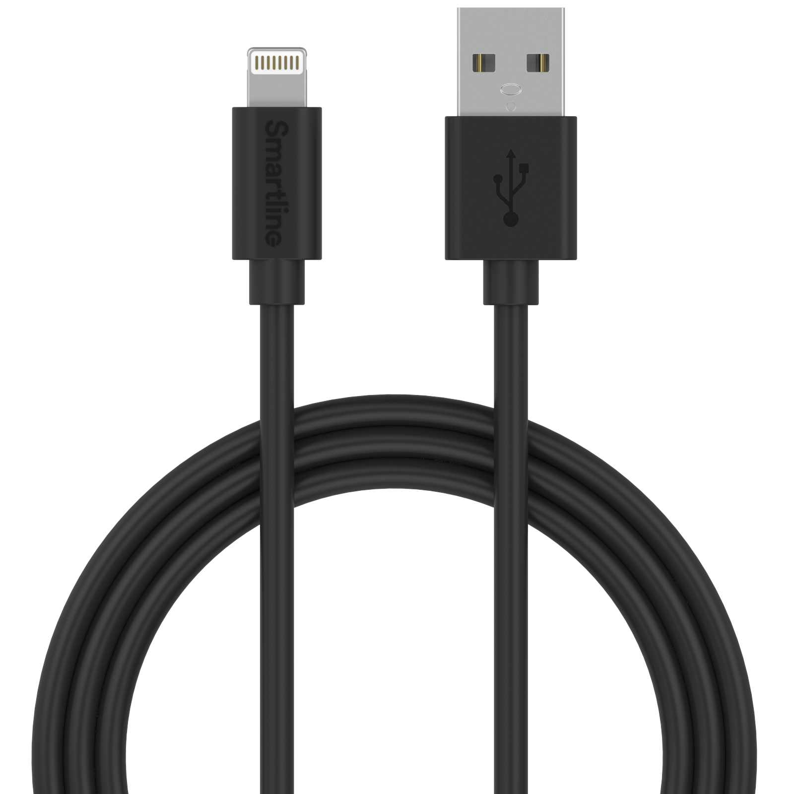 USB-kabel Lightning 1m Svart