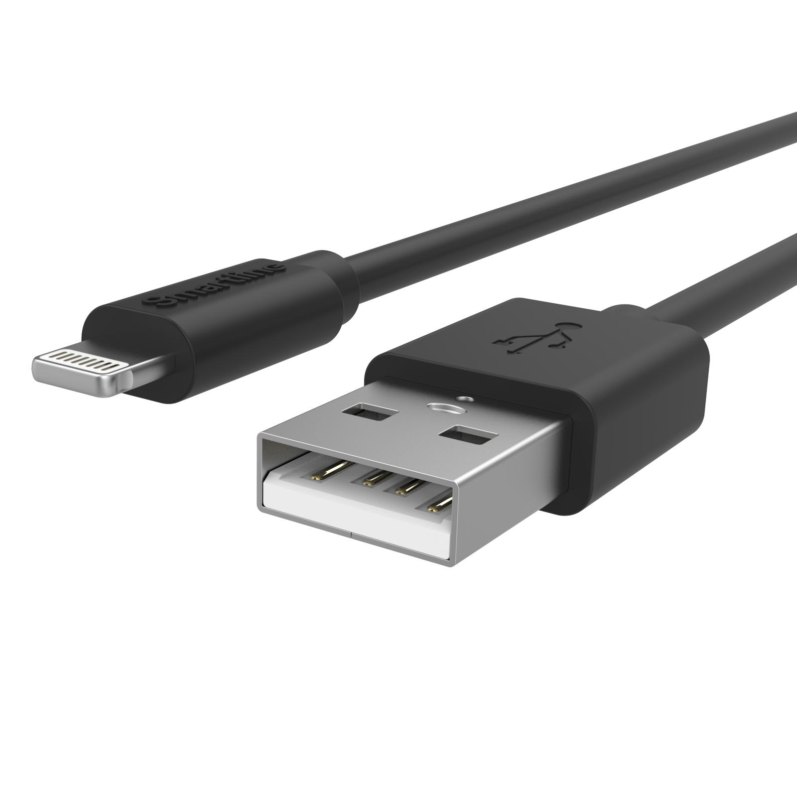 USB-kabel Lightning 1m Svart