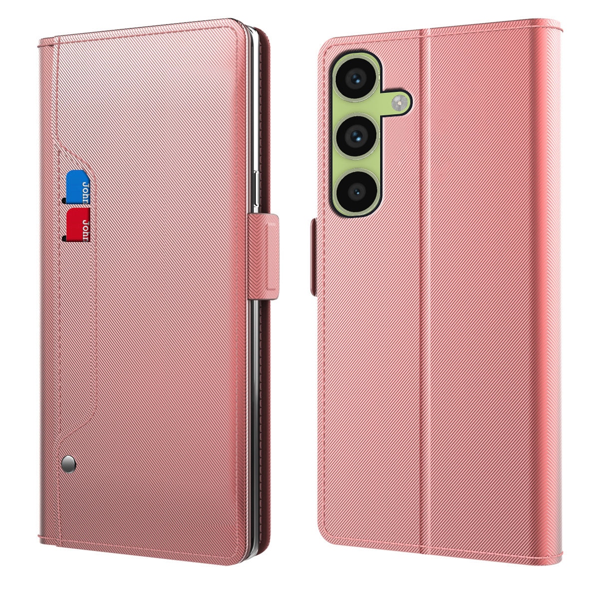 Plånboksfodral Spegel Samsung Galaxy A34 rosa guld