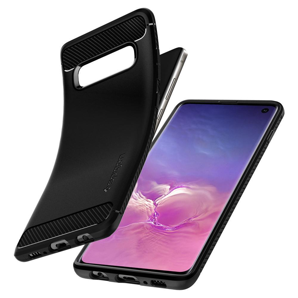 Galaxy S10 Case Rugged Armor Black