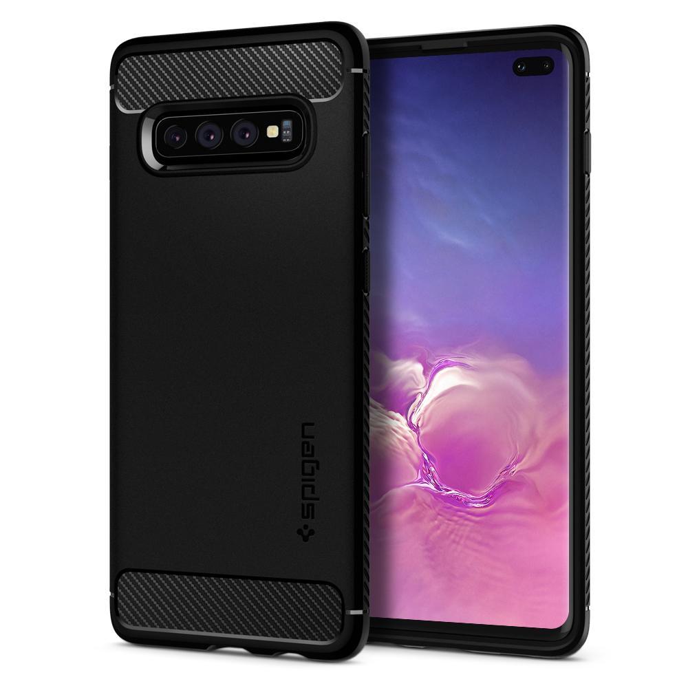 Galaxy S10 Plus Case Rugged Armor Black