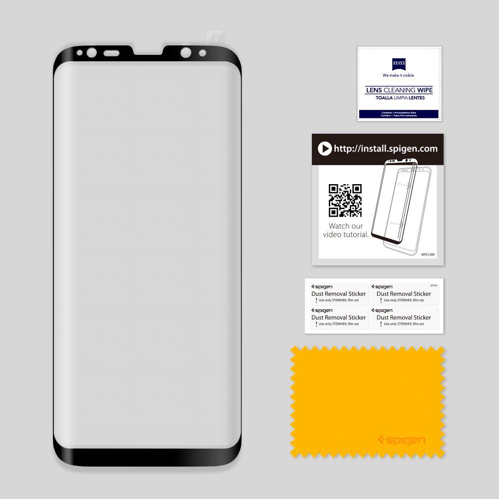 Spigen Galaxy S8 Plus Screen Protector GLAS.tR Full Cover