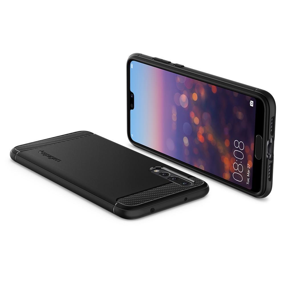 Huawei P20 Pro Case Rugged Armor Black