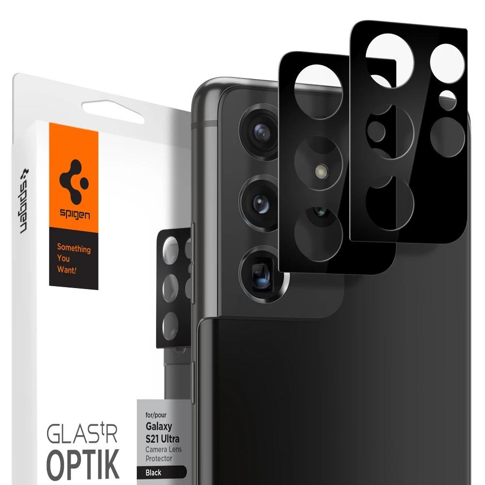 Galaxy S21 Ultra Optik Lens Protector Black (2-pack)