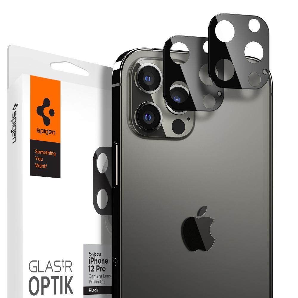 iPhone 12 Pro Max Optik Lens Protector Black (2-pack)