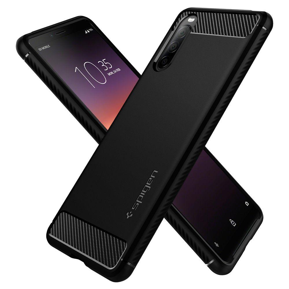 Sony Xperia 10 II Case Rugged Armor Black