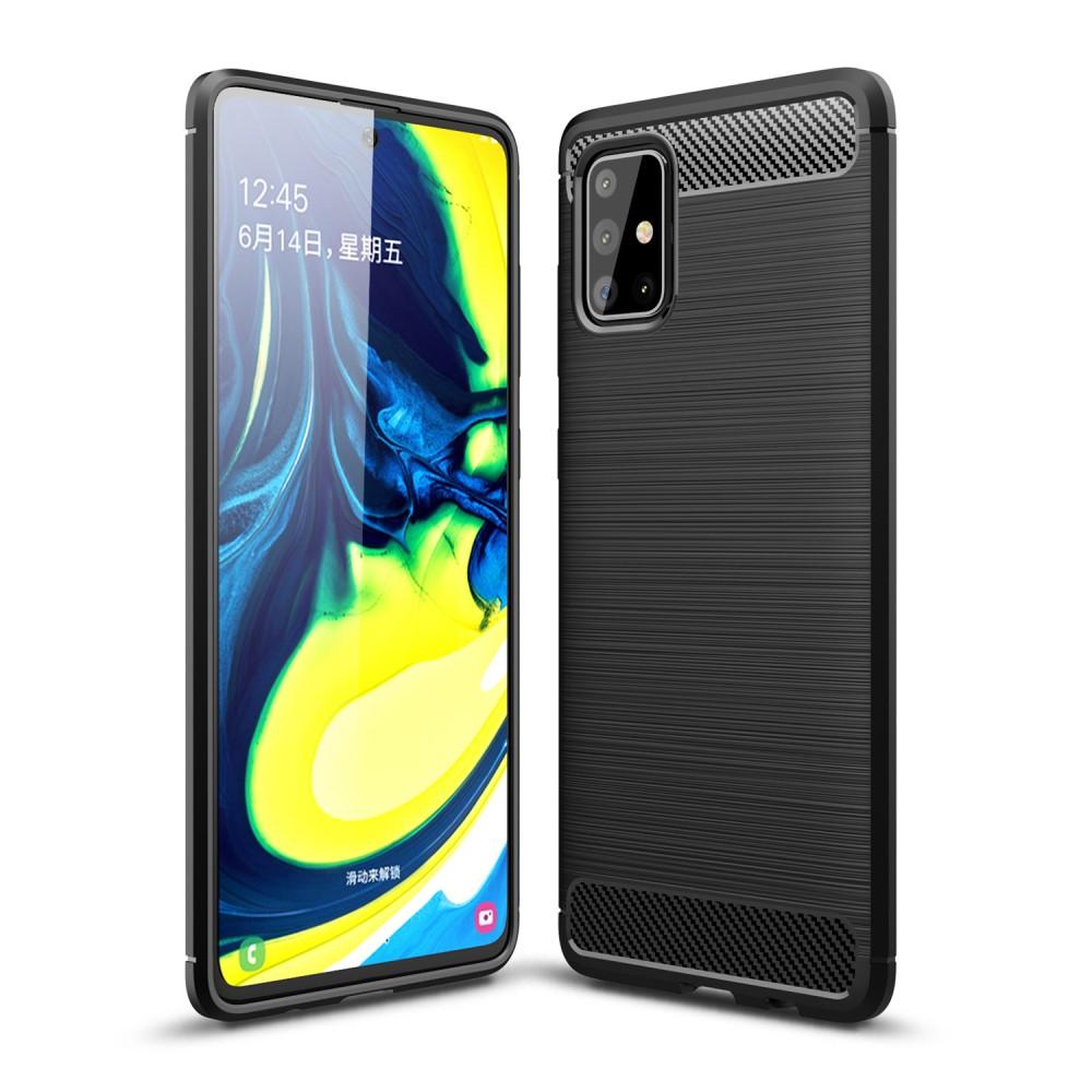 Samsung Galaxy A71 Skal TPU Brushed Svart