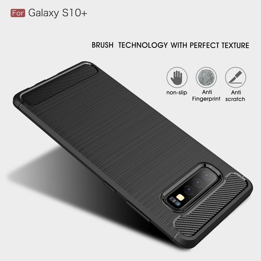Samsung Galaxy S10 Plus Skal TPU Brushed Svart