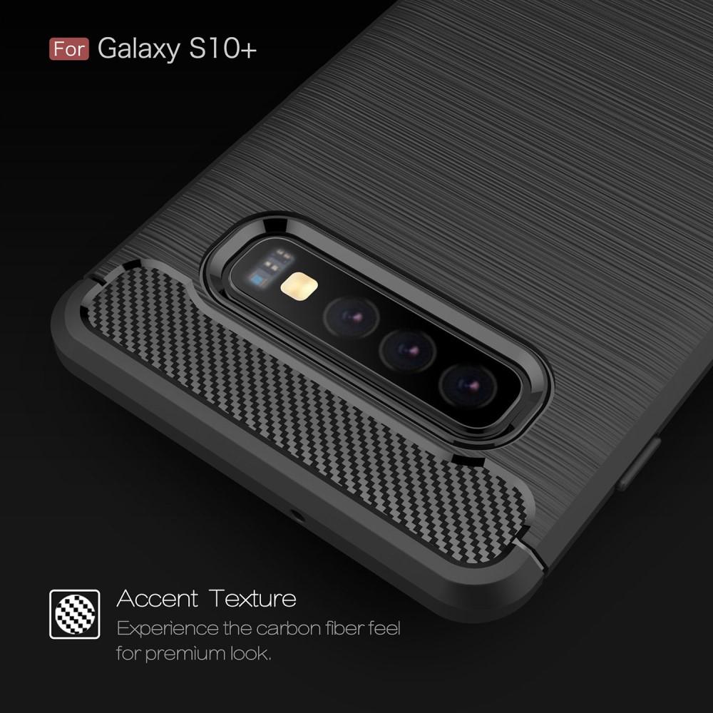Samsung Galaxy S10 Plus Skal TPU Brushed Svart