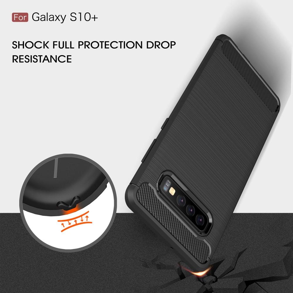Samsung Galaxy S10 Plus Skal TPU Brushed Svart