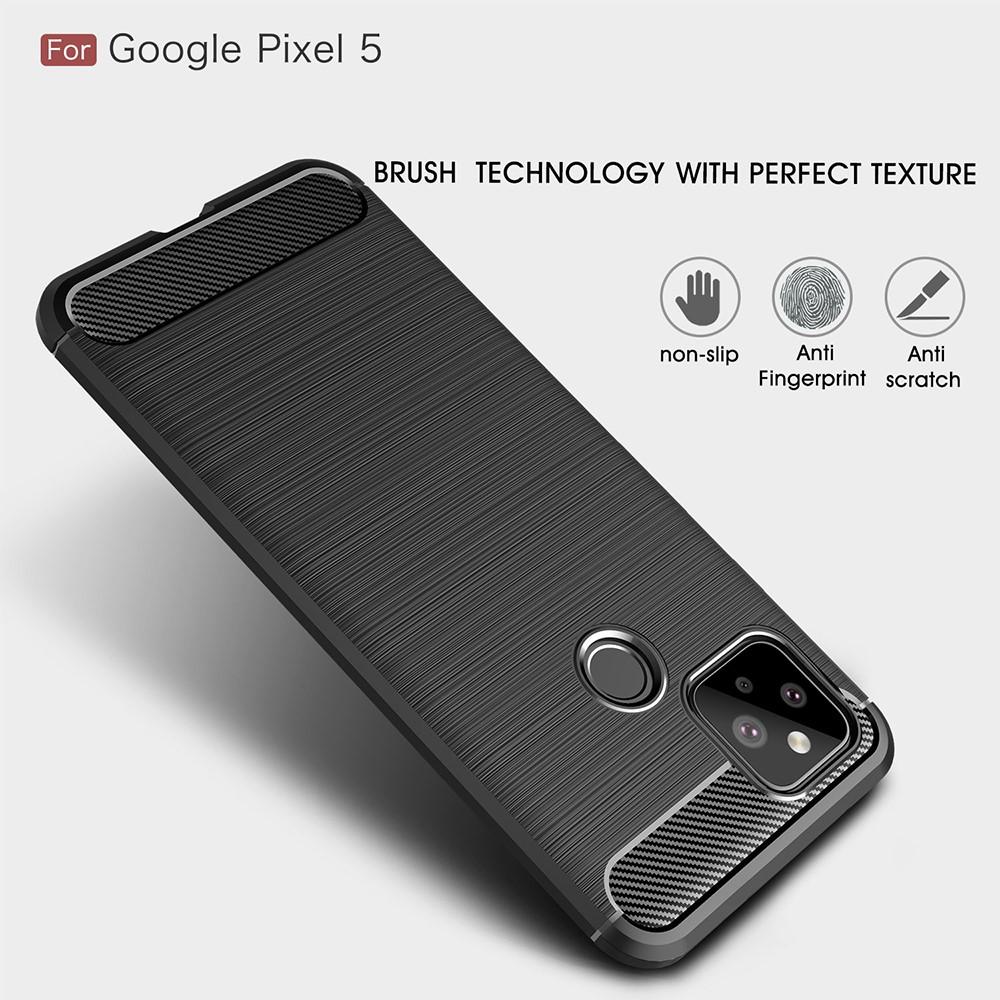 Google Pixel 5 Skal TPU Brushed Svart