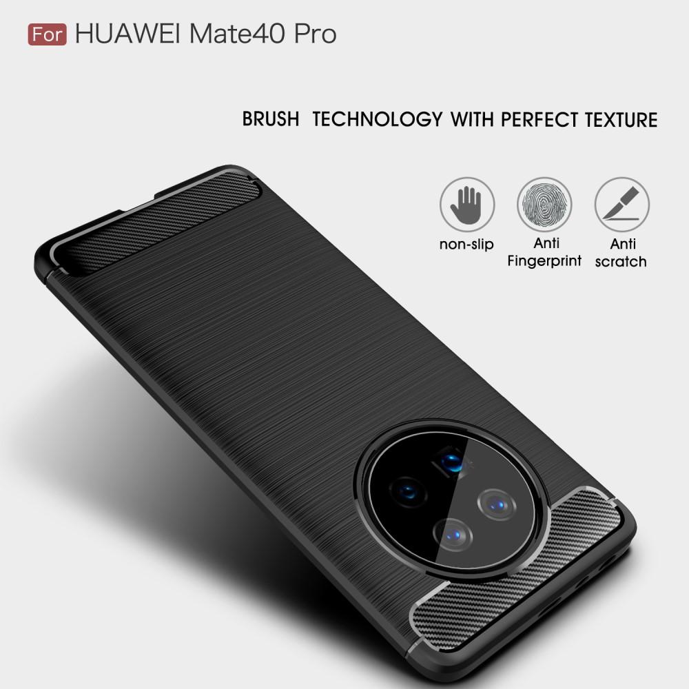 Huawei Mate 40 Pro Skal TPU Brushed Svart