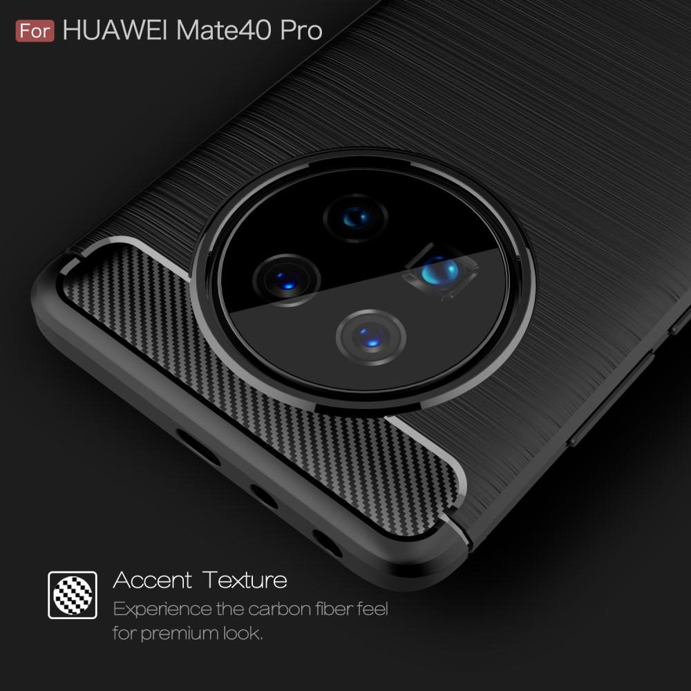 Huawei Mate 40 Pro Skal TPU Brushed Svart