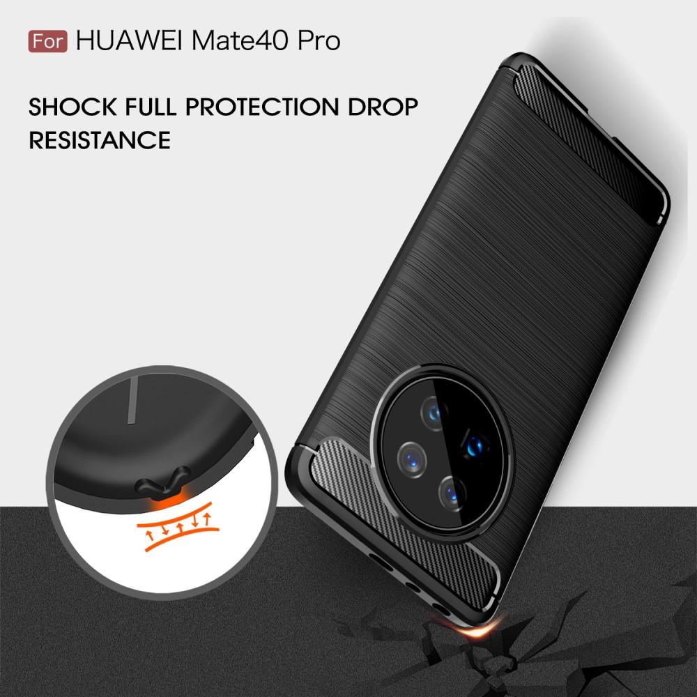 Huawei Mate 40 Pro Skal TPU Brushed Svart