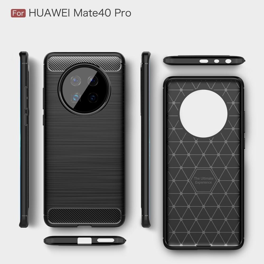 Huawei Mate 40 Pro Skal TPU Brushed Svart