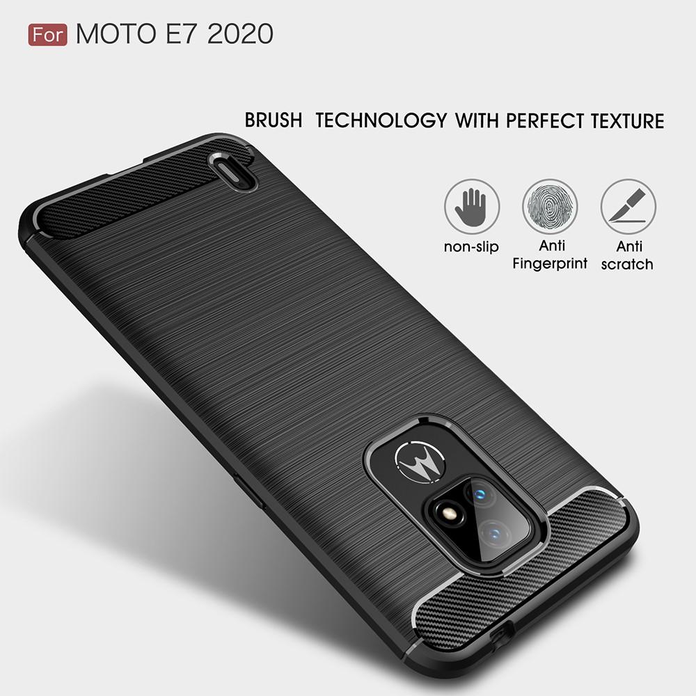 Motorola Moto E7 Skal TPU Brushed Svart