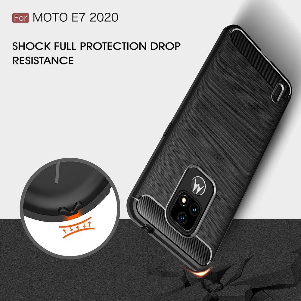 Motorola Moto E7 Skal TPU Brushed Svart