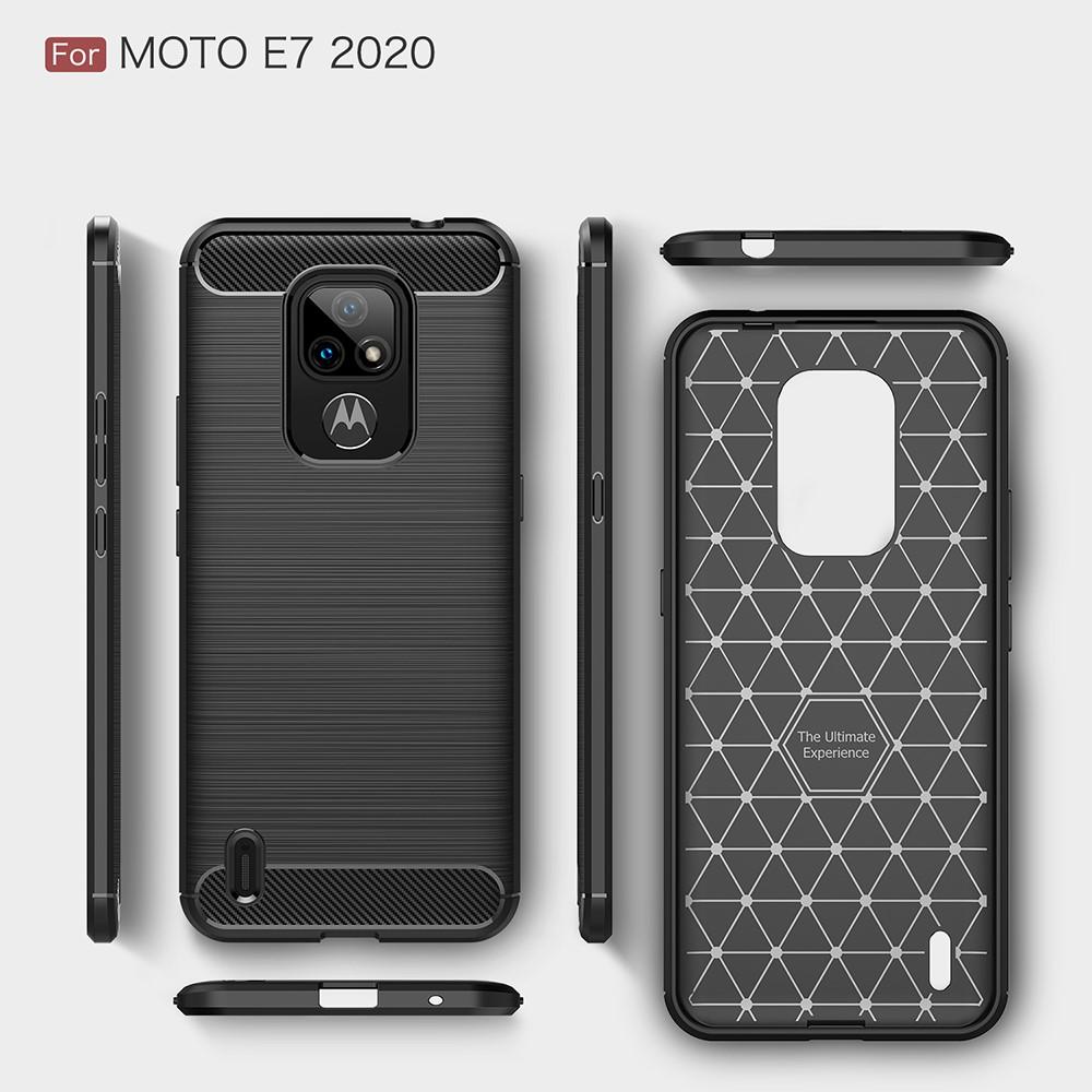 Motorola Moto E7 Skal TPU Brushed Svart