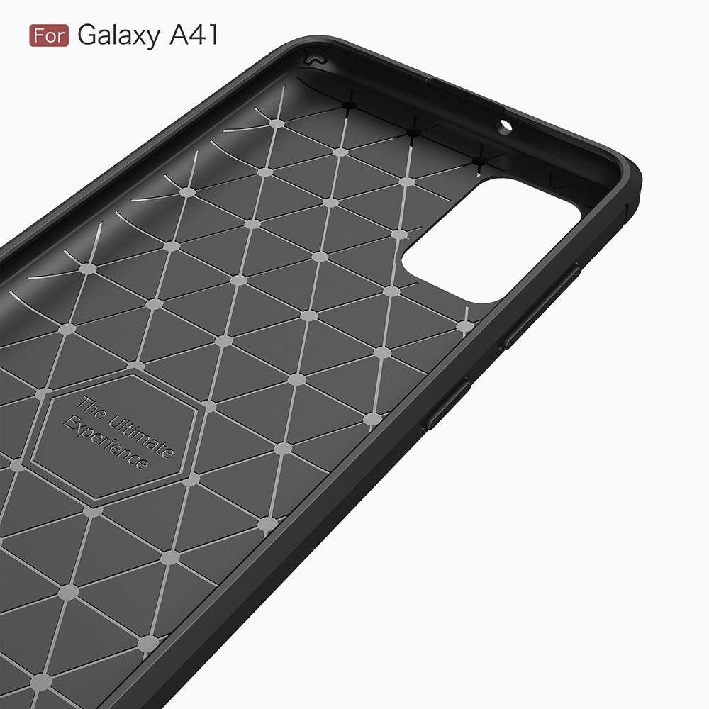 Samsung Galaxy A41 Skal TPU Brushed Svart