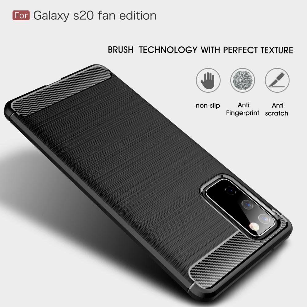 Samsung Galaxy S20 FE Skal TPU Brushed Svart