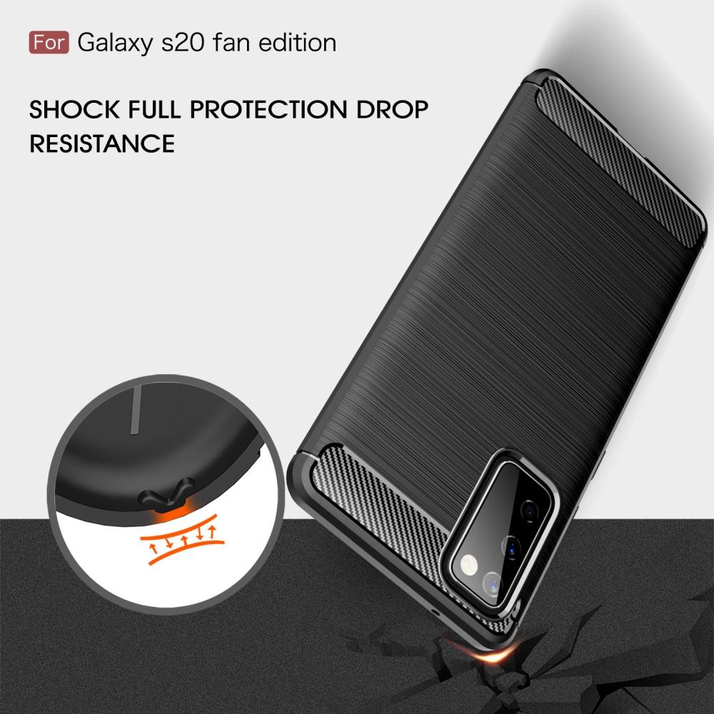 Samsung Galaxy S20 FE Skal TPU Brushed Svart