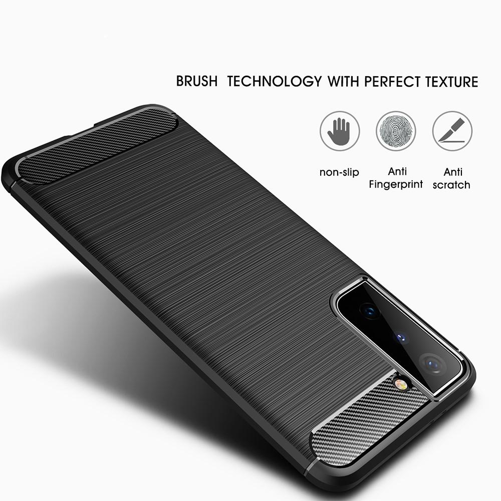 Samsung Galaxy S21 Skal TPU Brushed Svart