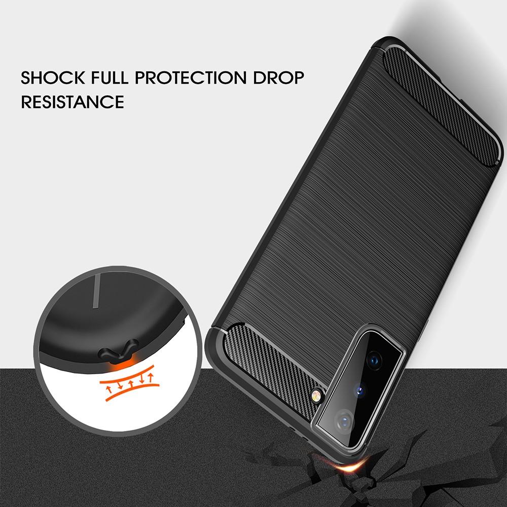 Samsung Galaxy S21 Plus Skal TPU Brushed Svart