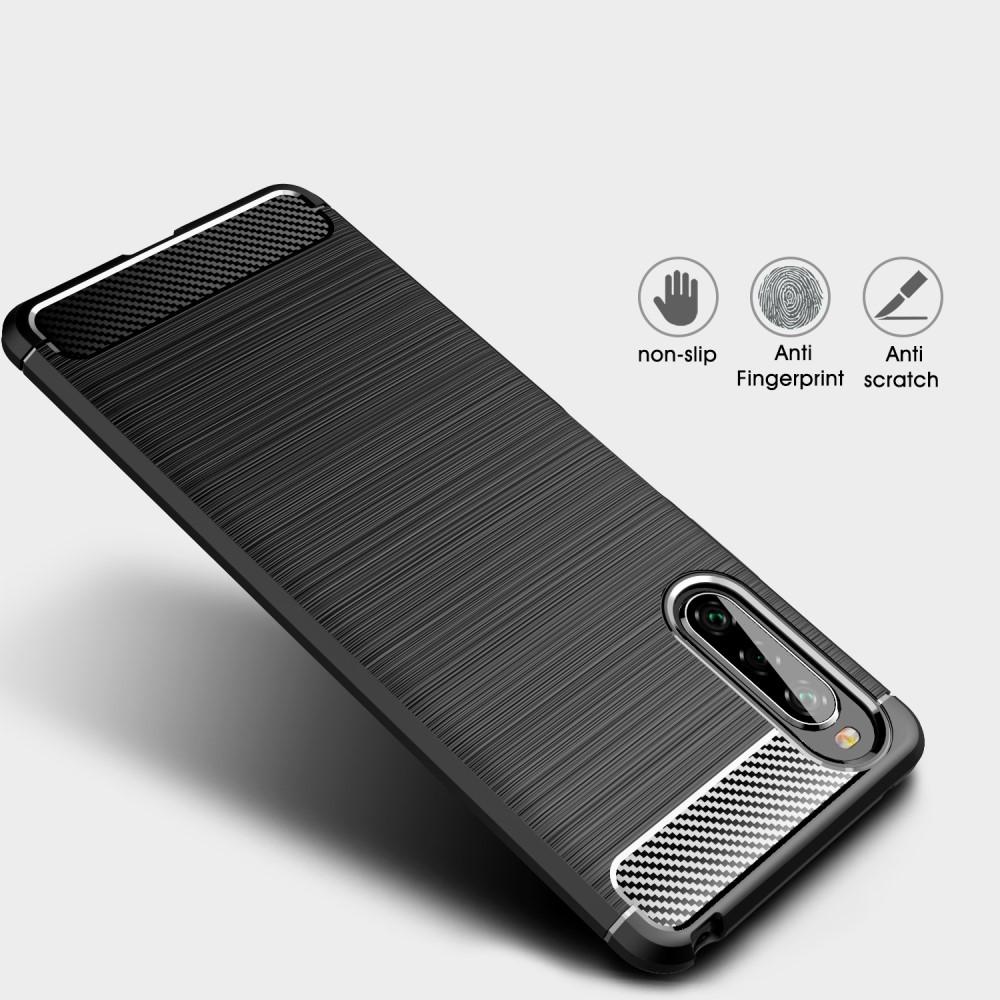 Sony Xperia 10 II Skal TPU Brushed Svart
