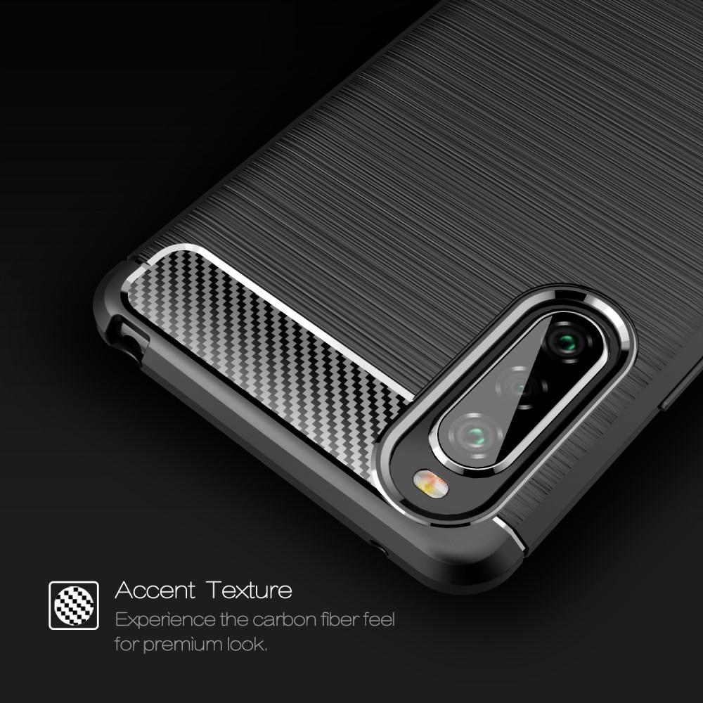 Sony Xperia 10 II Skal TPU Brushed Svart