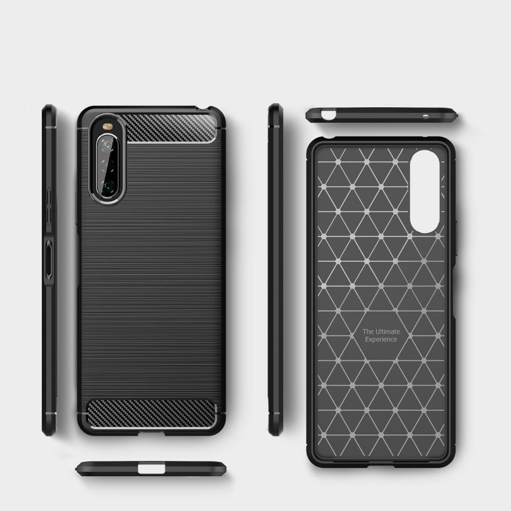 Sony Xperia 10 II Skal TPU Brushed Svart