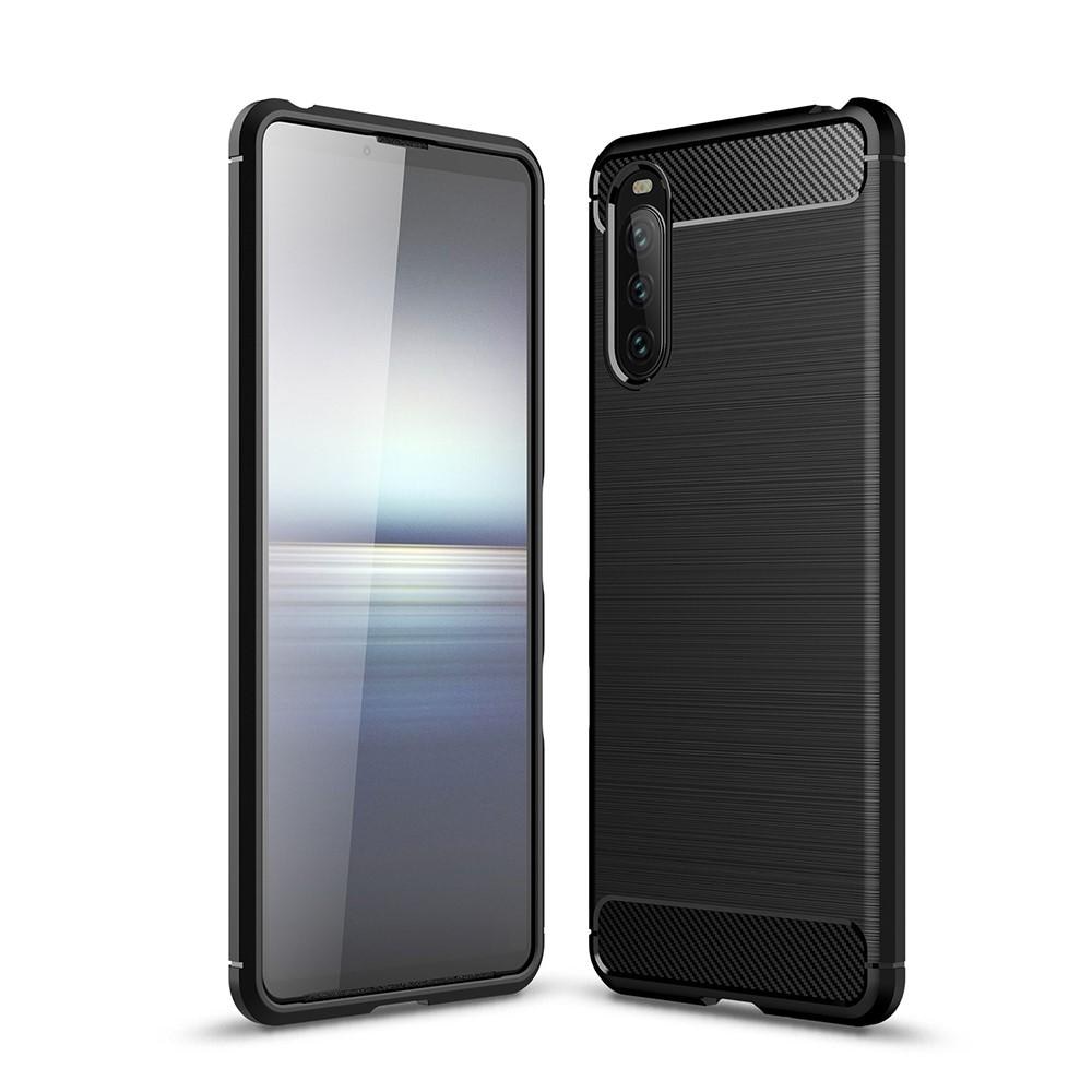 Sony Xperia 10 III Skal TPU Brushed Svart