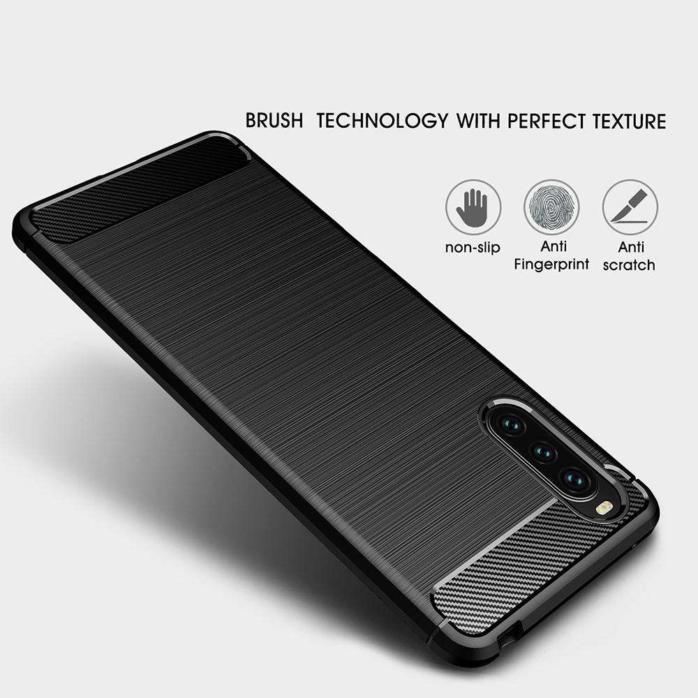 Sony Xperia 10 III Skal TPU Brushed Svart