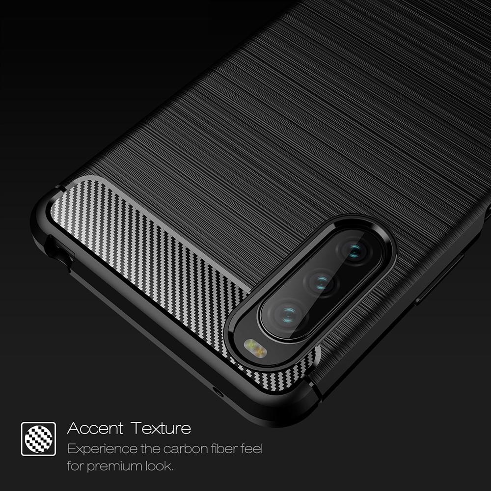 Sony Xperia 10 III Skal TPU Brushed Svart