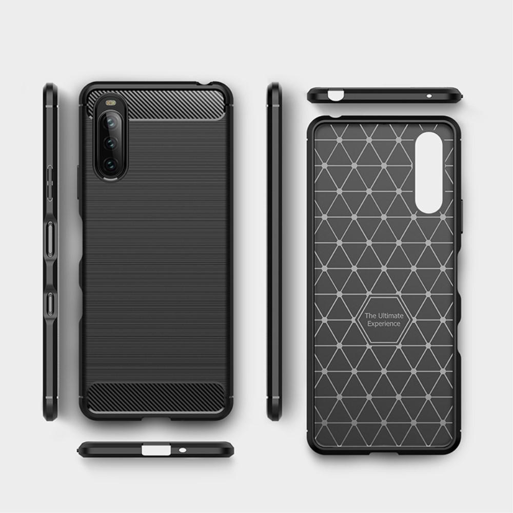 Sony Xperia 10 III Skal TPU Brushed Svart