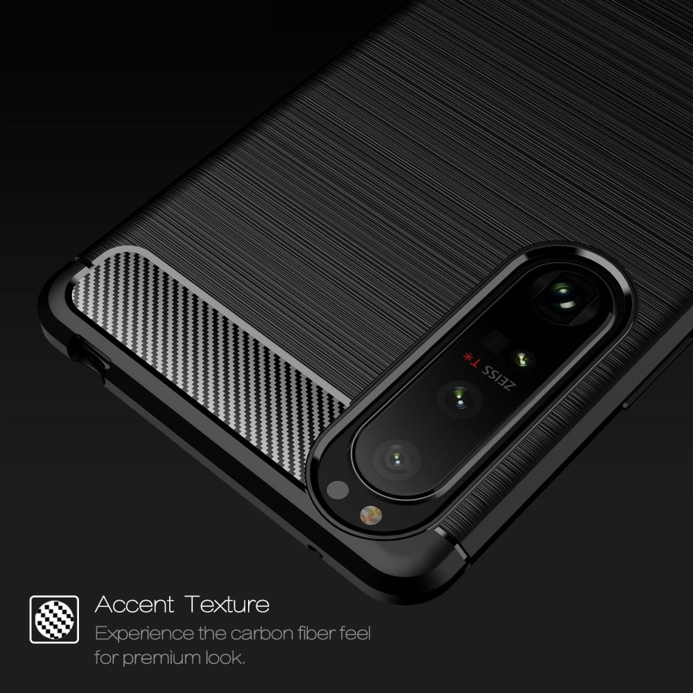 Sony Xperia 1 III Skal TPU Brushed Svart