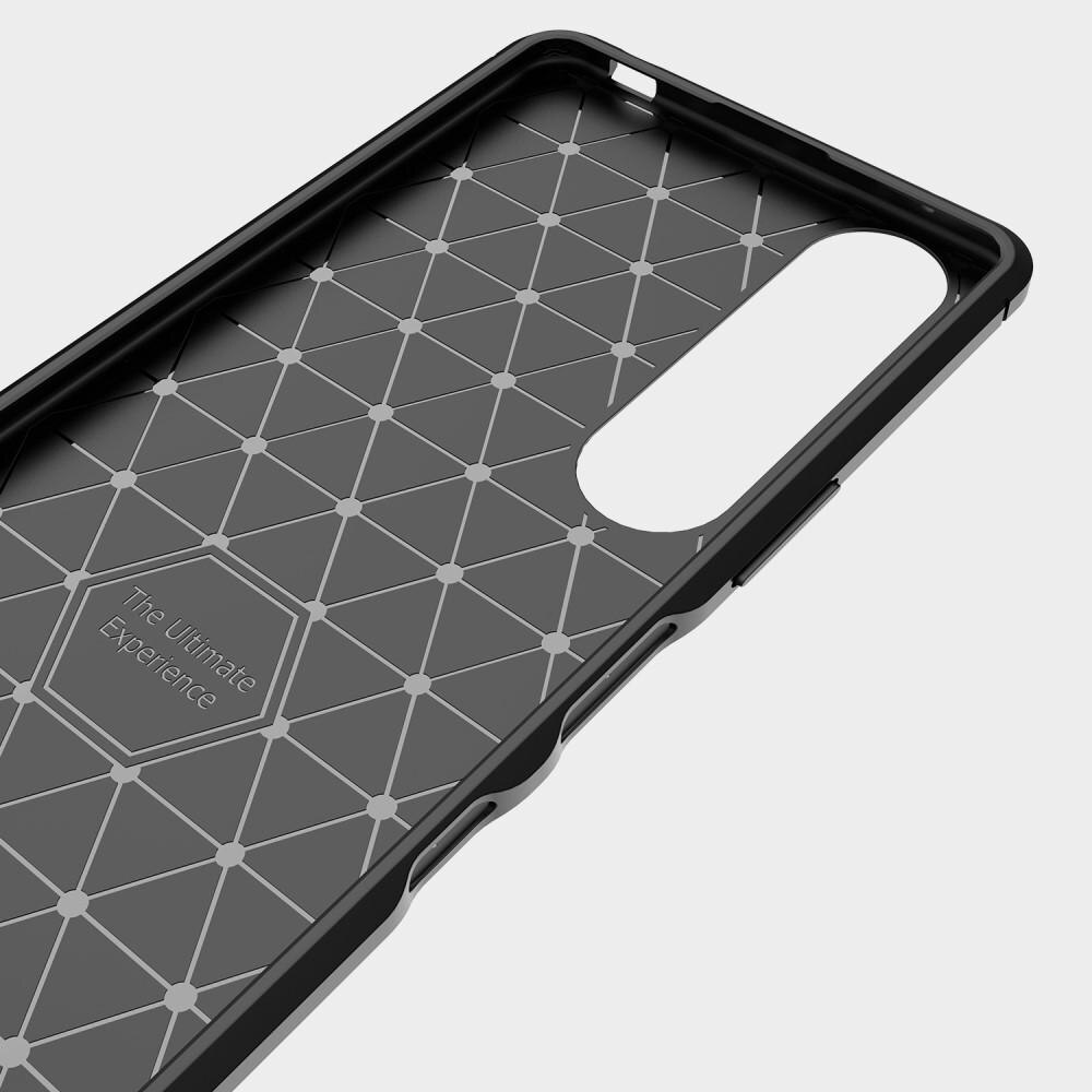 Sony Xperia 1 III Skal TPU Brushed Svart