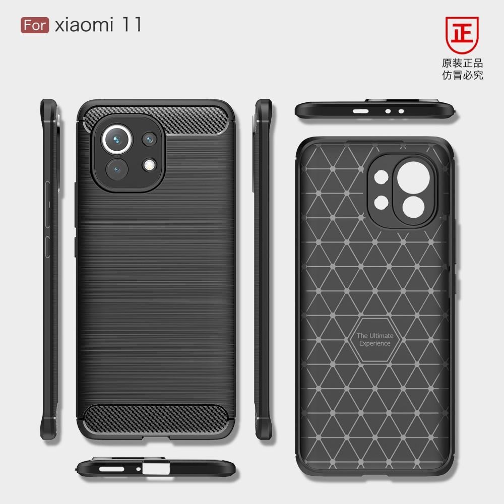 Xiaomi Mi 11 Skal TPU Brushed Svart