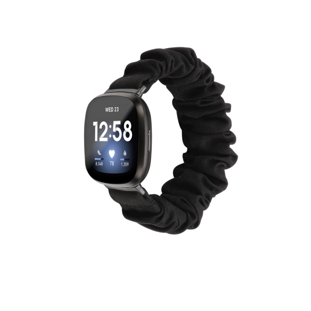 Scrunchie Armband Fitbit Versa 3/Sense svart