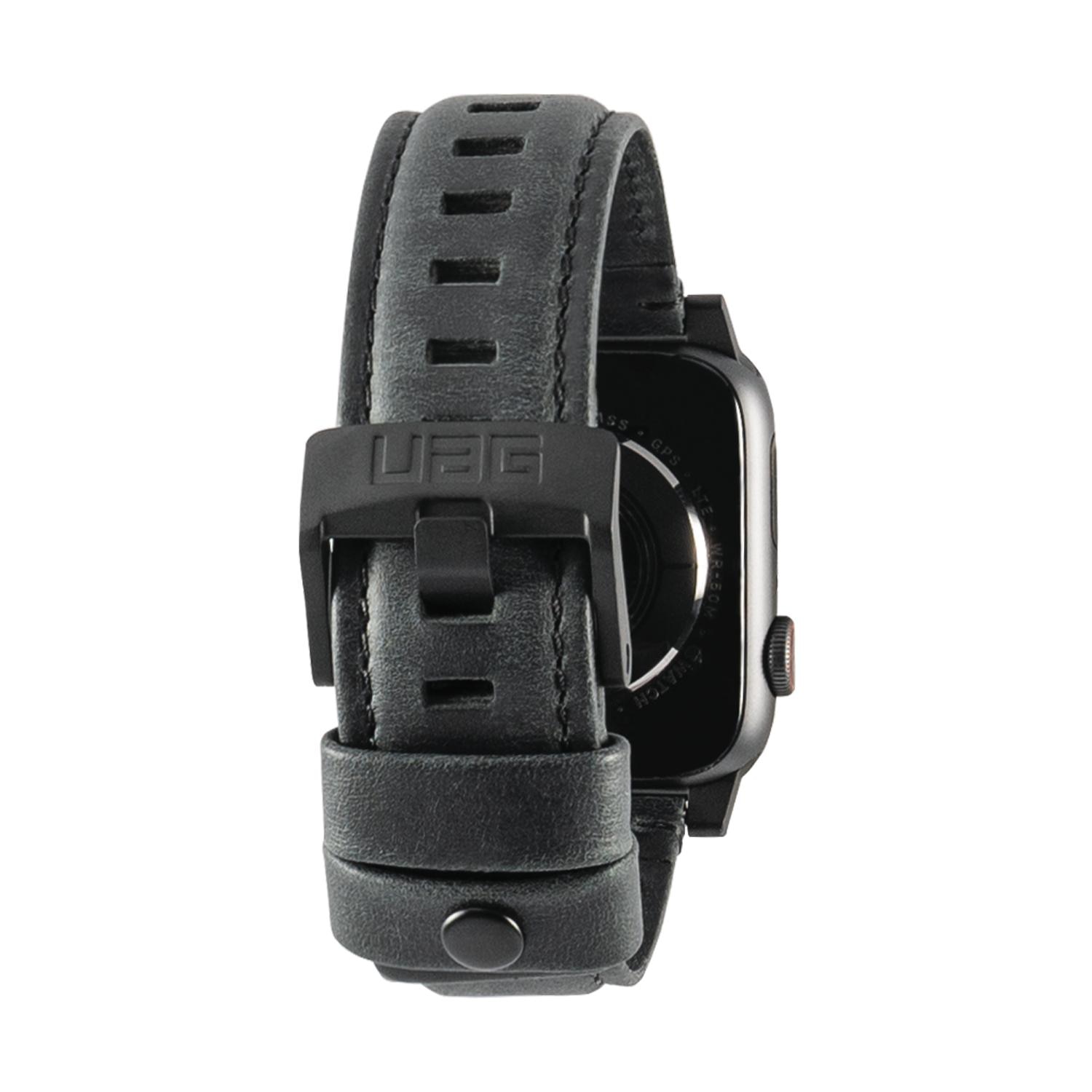 Leather Watch Strap Apple Watch 42/44/45 mm Black